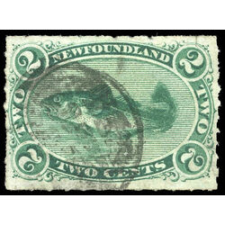 newfoundland stamp 38 codfish 2 1879 u vf 007