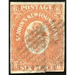newfoundland stamp 13 1860 second pence issue 6d 1860 u vf 013
