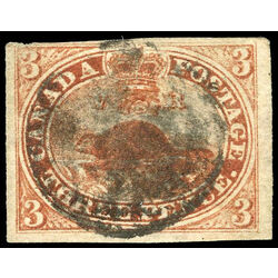 canada stamp 4 beaver 3d 1852 u f vf 030