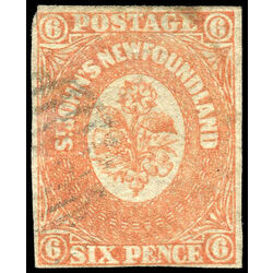 newfoundland stamp 13 1860 second pence issue 6d 1860 u f 011