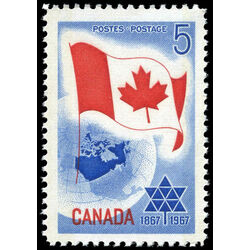 canada stamp 453p flag and planet earth 5 1967