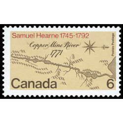canada stamp 540 samuel hearne 6 1971