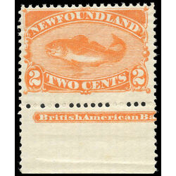 newfoundland stamp 48 codfish 2 1887 m fnh 006