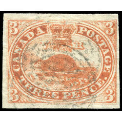 canada stamp 4 beaver 3d 1852 u vf 032