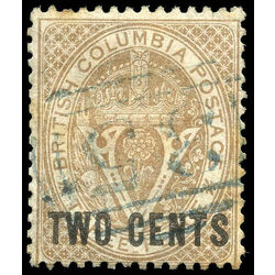 british columbia vancouver island stamp 8 surcharge 1867 u f 018