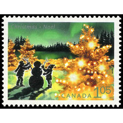 canada stamp 1924 building a snowman in the country 1 05 2001