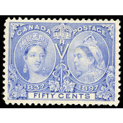 canada stamp 60ii queen victoria diamond jubilee 50 1897 M VF 008