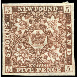 newfoundland stamp 5 1857 first pence issue 5d 1857 m vf 011