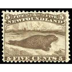 newfoundland stamp 25 harp seal 5 1866 m f 007