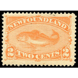 newfoundland stamp 48 codfish 2 1887 m vf 007