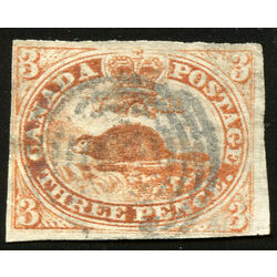 canada stamp 1 beaver 3d 1851 u f vf 019