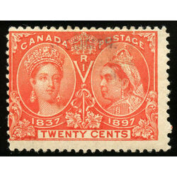 canada stamp 59 queen victoria diamond jubilee 20 1897 M VG SPECIMEN009