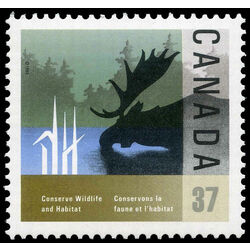 canada stamp 1205 moose feeding 37 1988