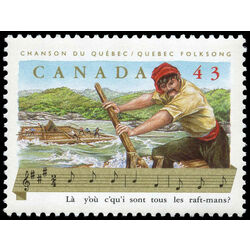 canada stamp 1492 quebec folksong 43 1993