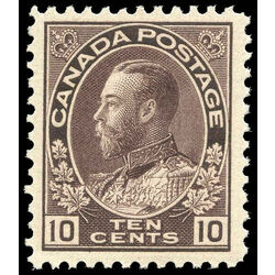 canada stamp 116 king george v 10 1912 m vfnh 007