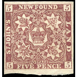 newfoundland stamp 5 1857 first pence issue 5d 1857 m vf 012