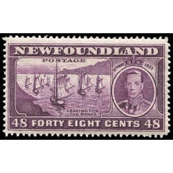newfoundland stamp 243ii fishing fleet 48 1937