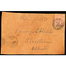 canada 1907 leather post card