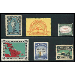 6 labrador and newfoundland cinderella stamps