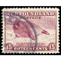 newfoundland stamp 262 harp seal pup 15 1943 u vf 002