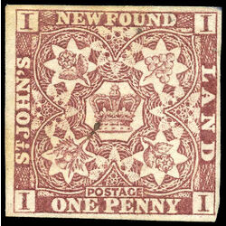 newfoundland stamp 1 1857 first pence issue 1d 1857 u vf 010