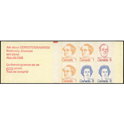 canada stamp bk booklets bk74 caricature definitives 1974 M VFNH 001