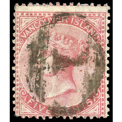 british columbia vancouver island stamp 5 queen victoria 5 1865 u f 017