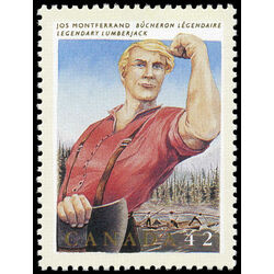 canada stamp 1435 jos montferrand lumberjack 42 1992