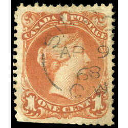 canada stamp 22b queen victoria 1 1868 u vf 007