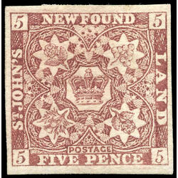 newfoundland stamp 5 1857 first pence issue 5d 1857 m vf 013