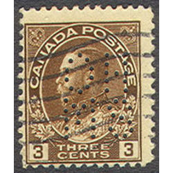 canada stamp o official oa108 king george v 3 1912