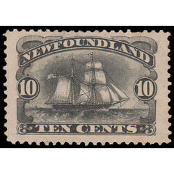 newfoundland stamp 59 schooner 10 1887 m vf ng 009