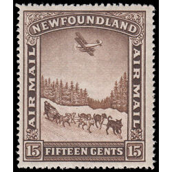 newfoundland stamp c9 dog sled and airplane 15 1931 m vfnh 004