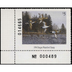 us stamp rw hunting permit rw or12 oregon pintails 5 1994