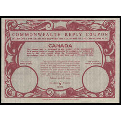 canada revenue stamp icrc14 imperial and commonwealth reply coupons 6 1975