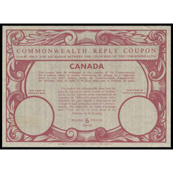 canada revenue stamp icrc15 imperial and commonwealth reply coupons 6 1975