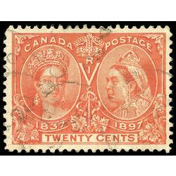canada stamp 59 queen victoria diamond jubilee 20 1897 U VF 009