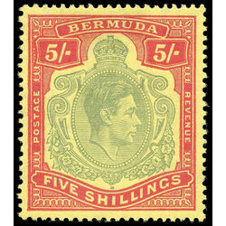 bermuda stamp 125a king george vi 5sh 1938 m 001