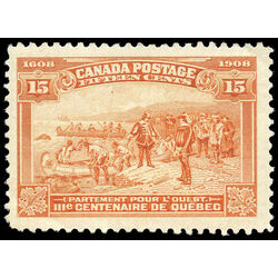 canada stamp 102 champlain s departure 15 1908 m vfnh 018
