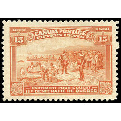 canada stamp 102 champlain s departure 15 1908 m vf 020