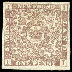 newfoundland stamp 15ac 1861 third pence issue 1d 1861 u vf 006