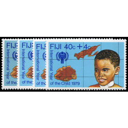 fiji stamp b7 b10 map of fiji 1979