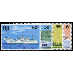 fiji stamp 445 8 operator assistance center and satellite 1981