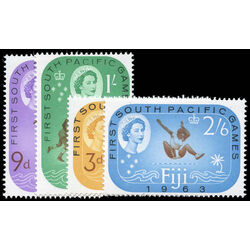 fiji stamp 199 202 1st south pacific games suva 1963