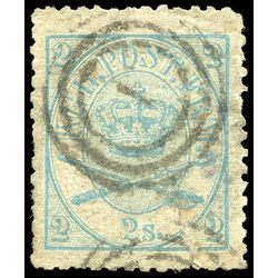 denmark stamp 11b royal emblems 2s 1870