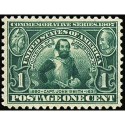 us stamp postage issues 328 captain john smith 1 1907