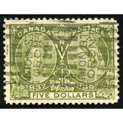 canada stamp 65 queen victoria diamond jubilee 5 1897 U VF 024