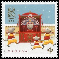 canada stamp 3229 rat 2020