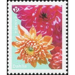 canada stamp 3234b dahlia yellow pink flowers 2020