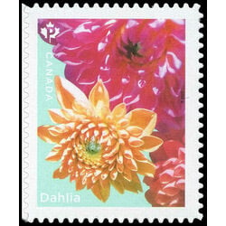 canada stamp 3238 dahlia yellow pink flowers 2020